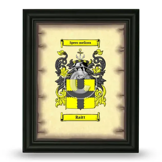 Raitt Coat of Arms Framed - Black