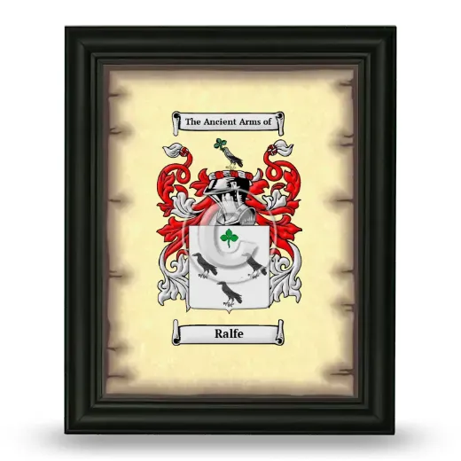 Ralfe Coat of Arms Framed - Black