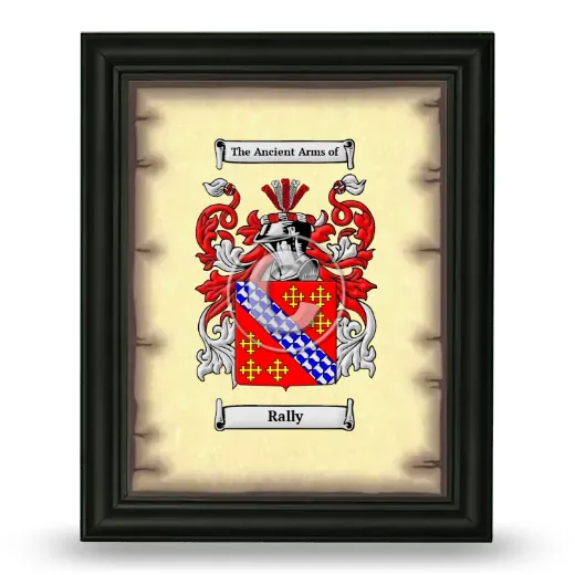 Rally Coat of Arms Framed - Black