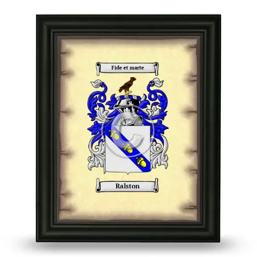 Ralston Coat of Arms Framed - Black