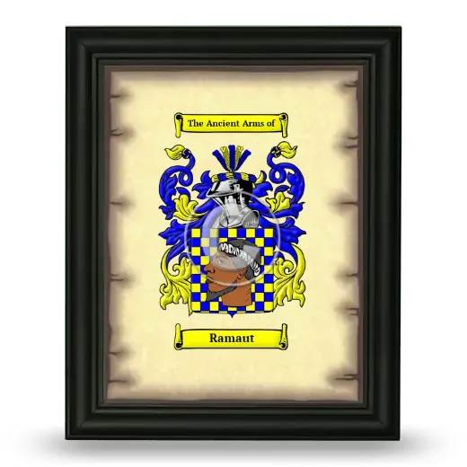 Ramaut Coat of Arms Framed - Black