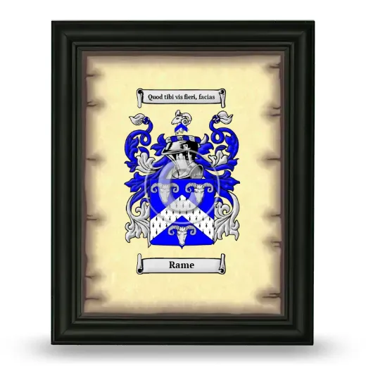 Rame Coat of Arms Framed - Black