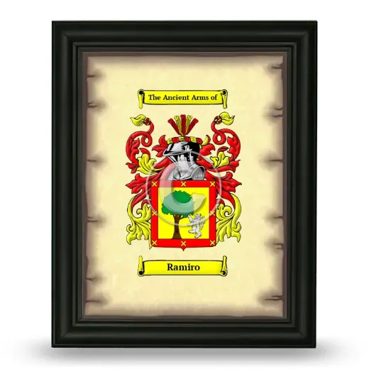 Ramiro Coat of Arms Framed - Black