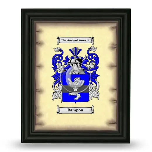 Rampon Coat of Arms Framed - Black