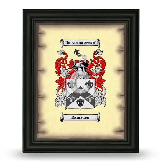 Ramsden Coat of Arms Framed - Black