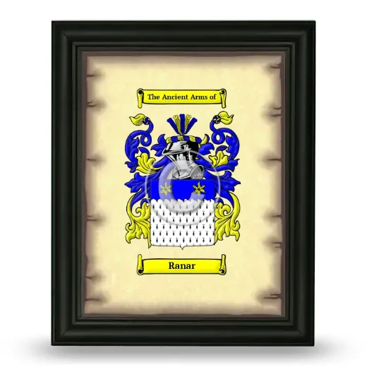 Ranar Coat of Arms Framed - Black
