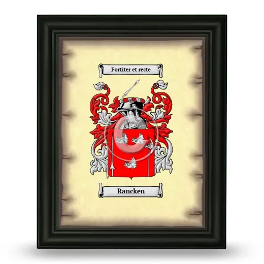 Rancken Coat of Arms Framed - Black
