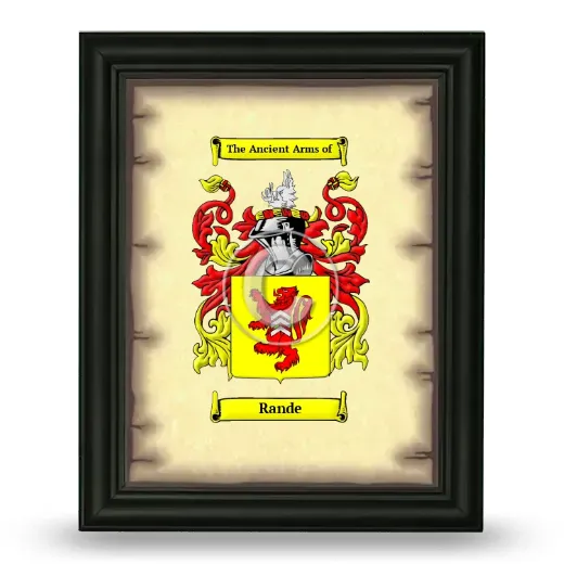 Rande Coat of Arms Framed - Black