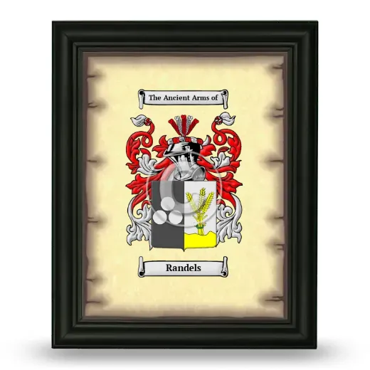 Randels Coat of Arms Framed - Black