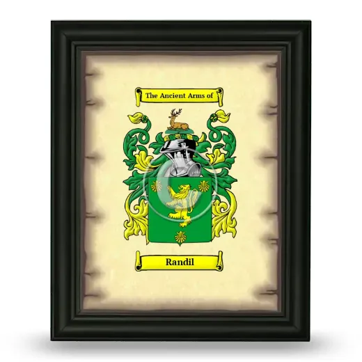 Randil Coat of Arms Framed - Black