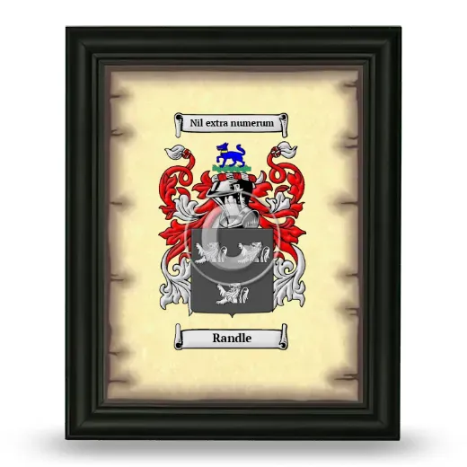 Randle Coat of Arms Framed - Black