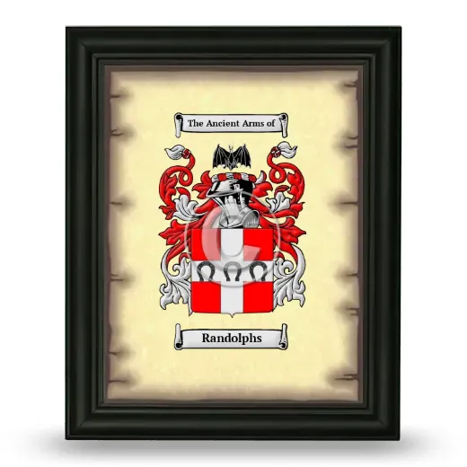 Randolphs Coat of Arms Framed - Black