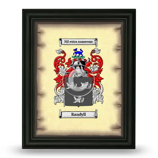 Randyll Coat of Arms Framed - Black