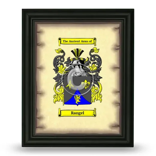 Rangel Coat of Arms Framed - Black