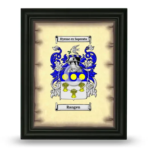 Rangen Coat of Arms Framed - Black
