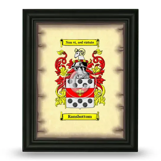 Ransbottom Coat of Arms Framed - Black