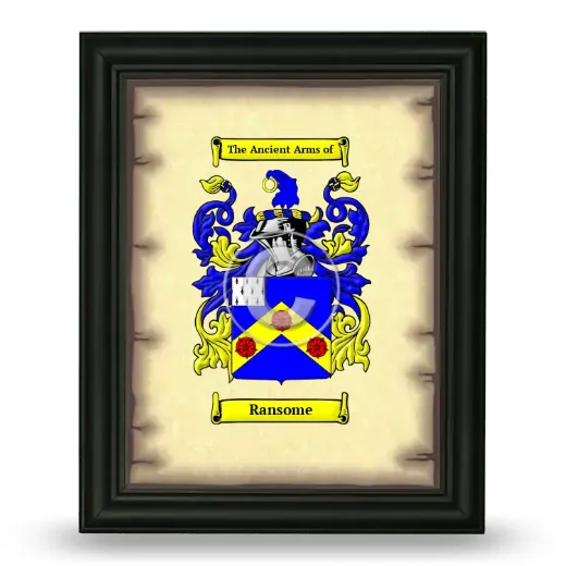 Ransome Coat of Arms Framed - Black