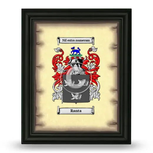 Ranta Coat of Arms Framed - Black