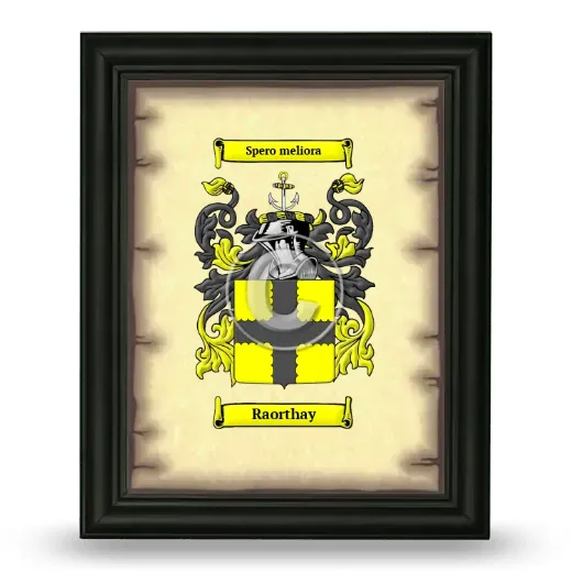Raorthay Coat of Arms Framed - Black
