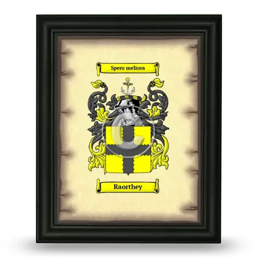 Raorthey Coat of Arms Framed - Black