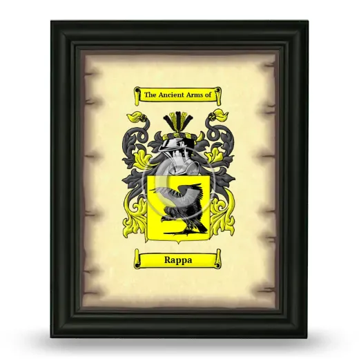 Rappa Coat of Arms Framed - Black