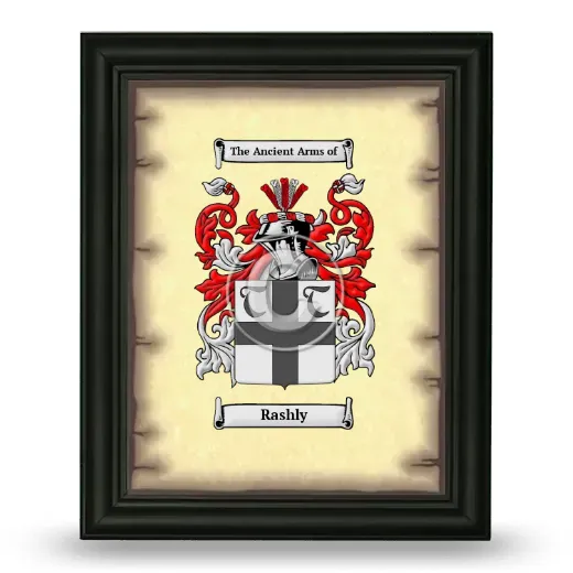 Rashly Coat of Arms Framed - Black