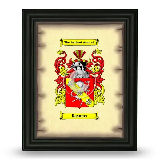 Rasmus Coat of Arms Framed - Black