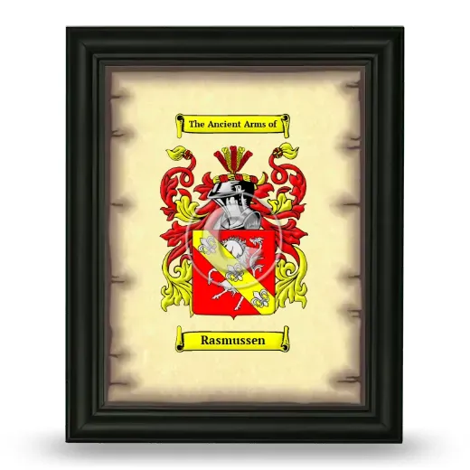 Rasmussen Coat of Arms Framed - Black