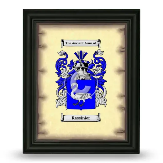 Rassinier Coat of Arms Framed - Black