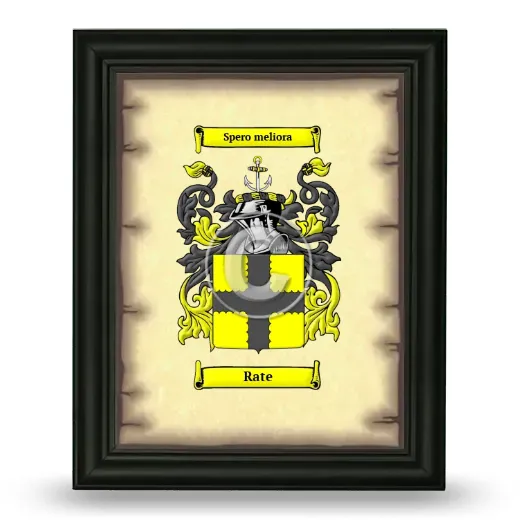 Rate Coat of Arms Framed - Black
