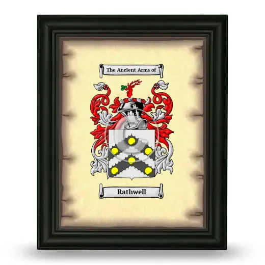 Rathwell Coat of Arms Framed - Black