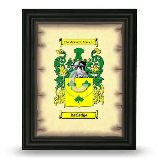 Ratledge Coat of Arms Framed - Black