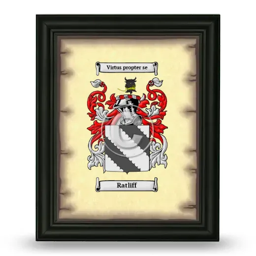 Ratliff Coat of Arms Framed - Black