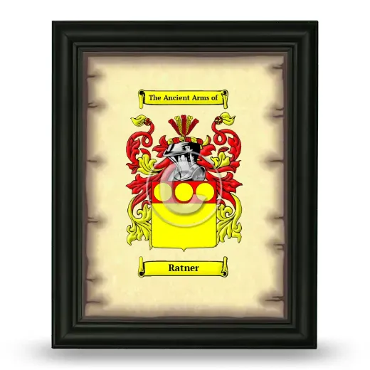 Ratner Coat of Arms Framed - Black