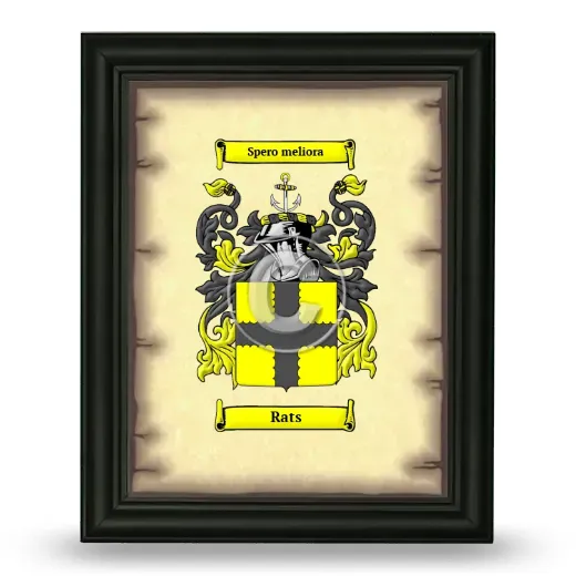 Rats Coat of Arms Framed - Black