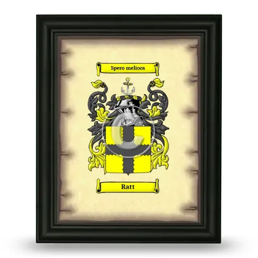 Ratt Coat of Arms Framed - Black