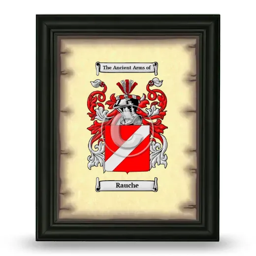 Rauche Coat of Arms Framed - Black