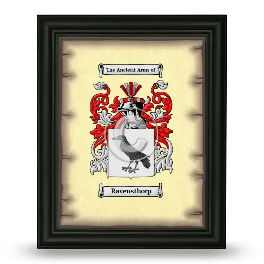 Ravensthorp Coat of Arms Framed - Black
