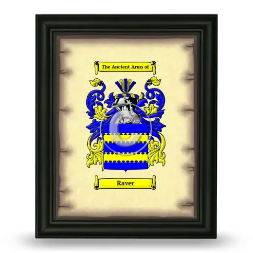 Raver Coat of Arms Framed - Black