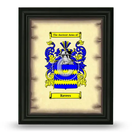 Ravers Coat of Arms Framed - Black