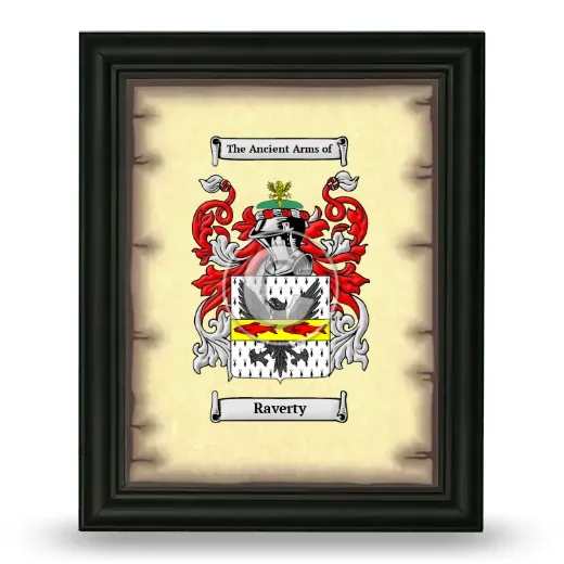 Raverty Coat of Arms Framed - Black