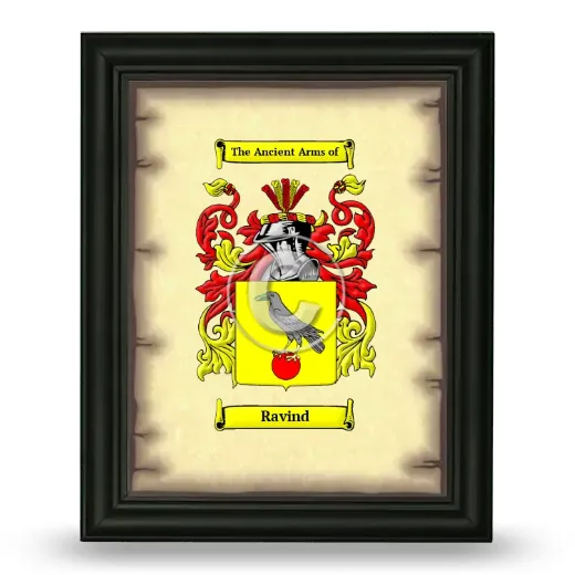 Ravind Coat of Arms Framed - Black