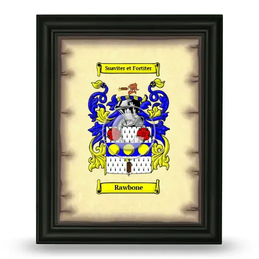 Rawbone Coat of Arms Framed - Black
