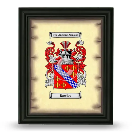 Rawley Coat of Arms Framed - Black