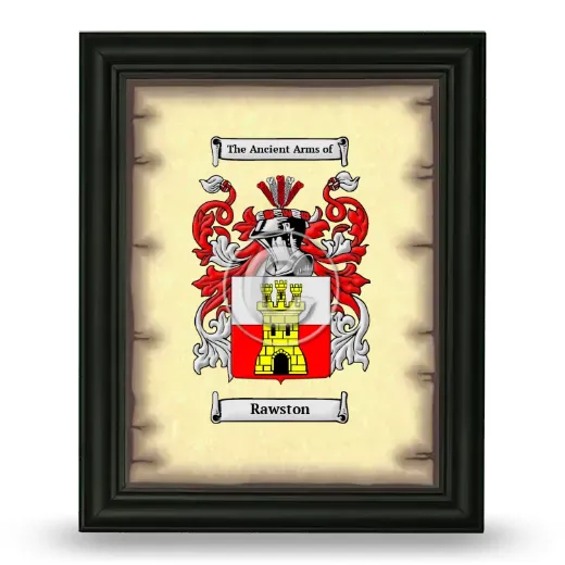 Rawston Coat of Arms Framed - Black