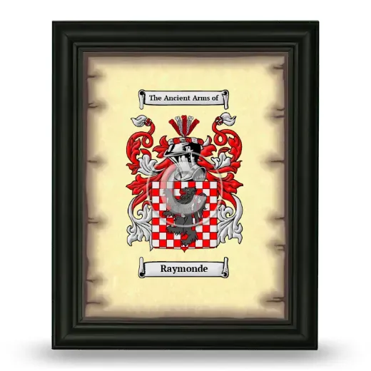 Raymonde Coat of Arms Framed - Black