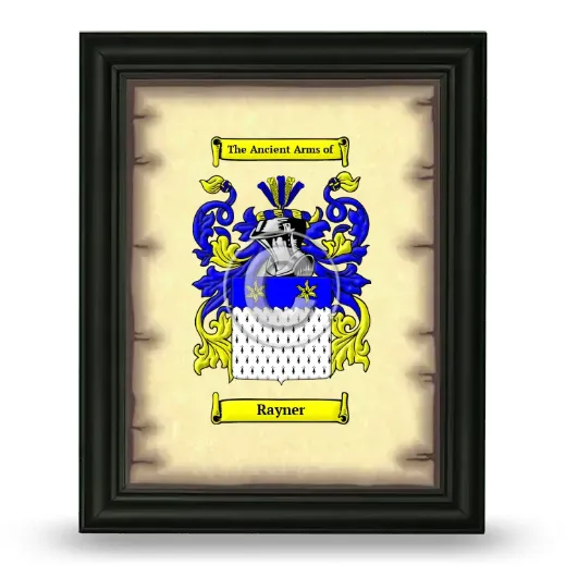 Rayner Coat of Arms Framed - Black