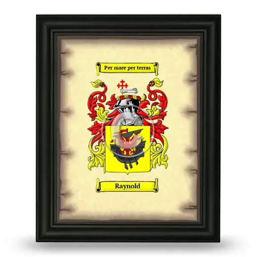 Raynold Coat of Arms Framed - Black