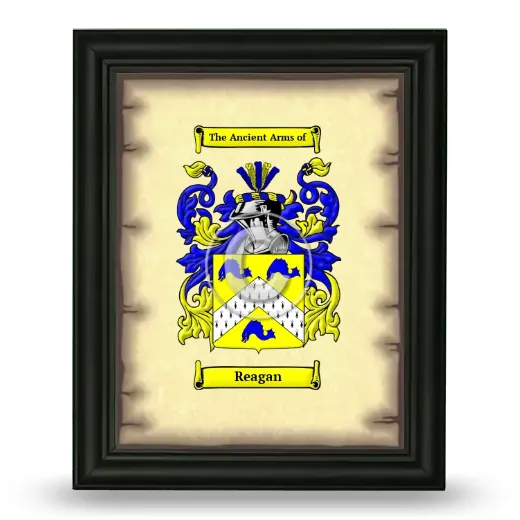Reagan Coat of Arms Framed - Black