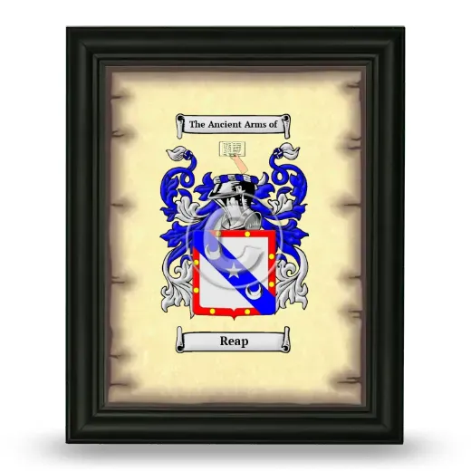 Reap Coat of Arms Framed - Black